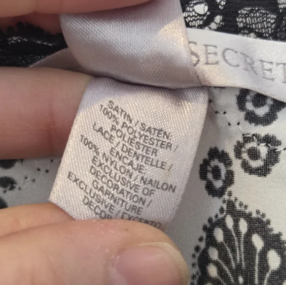 Victoria's Secret Black and White Lace Slip Dress Vintage - Picture 10 of 13